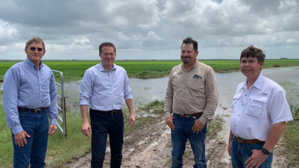 Texas Congressman  Mike Cloud Meets Rice Farmers