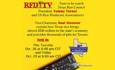 Southeast Texas Rice Farmers Featured on RFD TV In New Episode Of Texas Ag Matters
