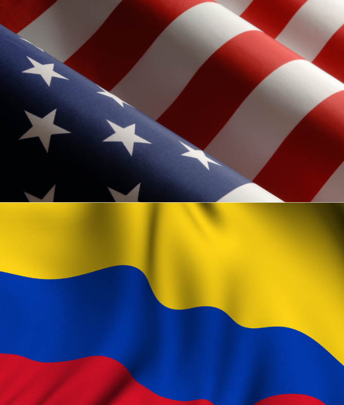 Colombia US Flags